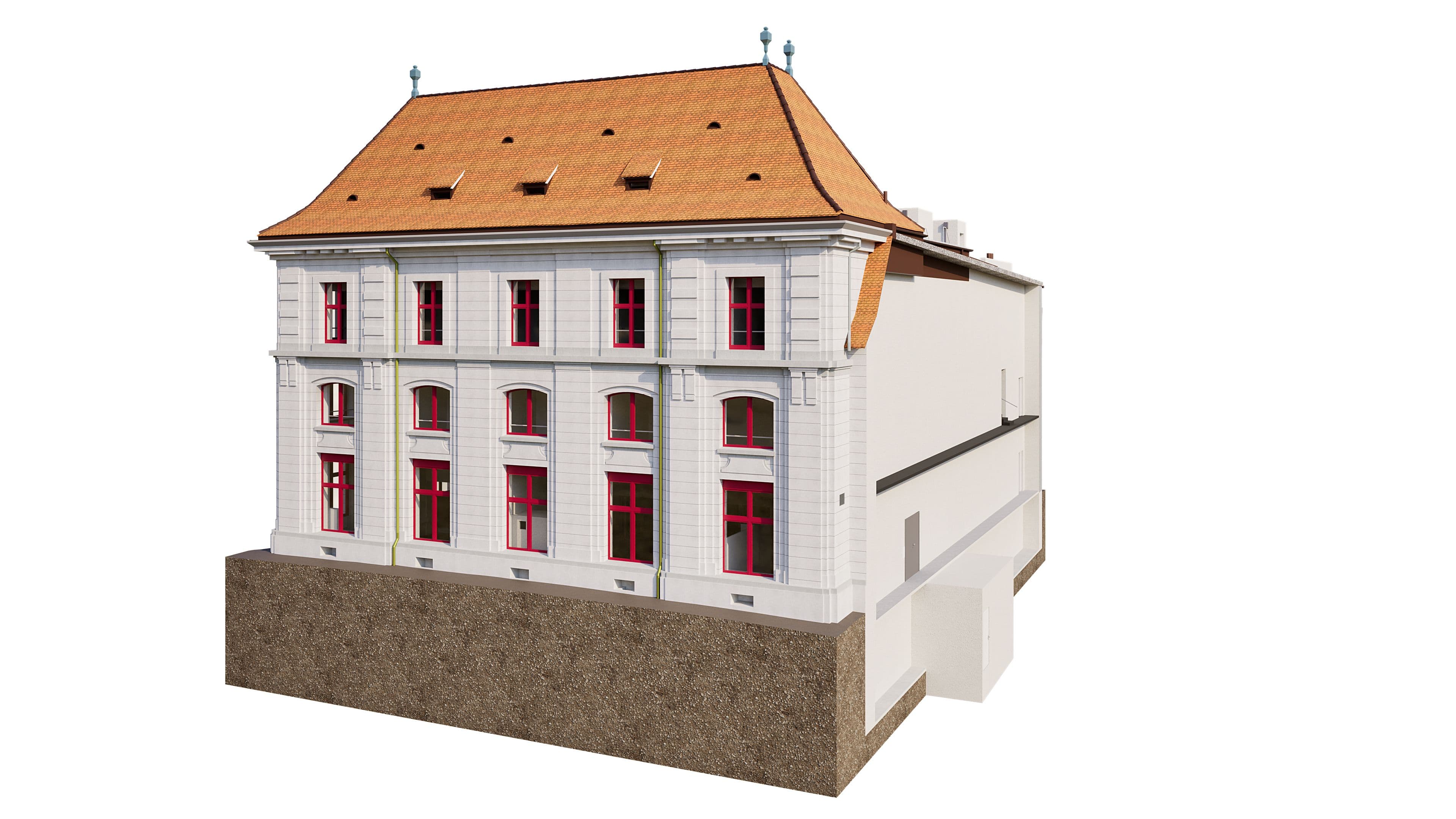 3D CAD Modell Gebäude Basel Bestandesmodell