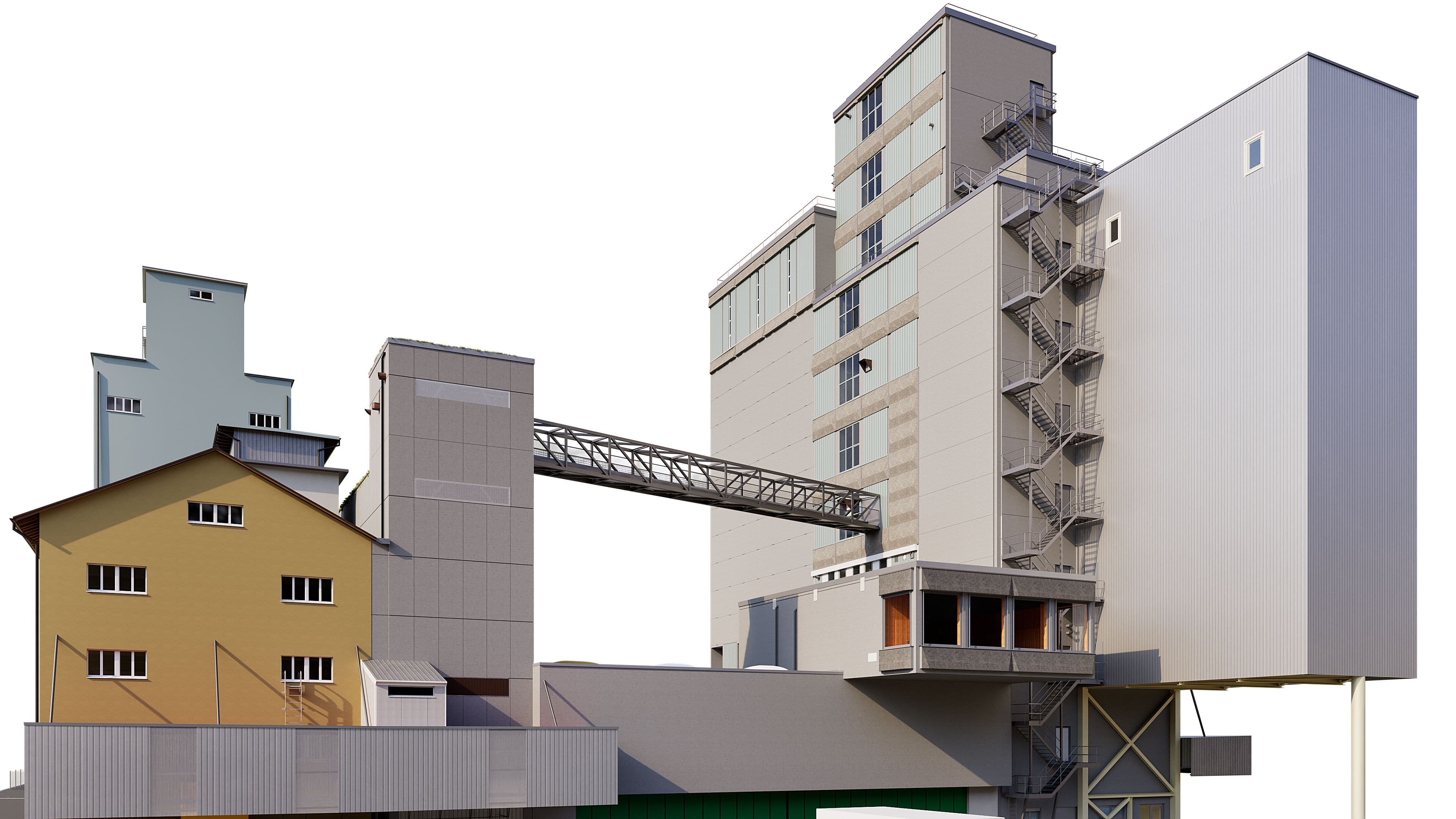 Industrievermessung 3D-Modell fenaco Sursee, Gesamtübersicht
