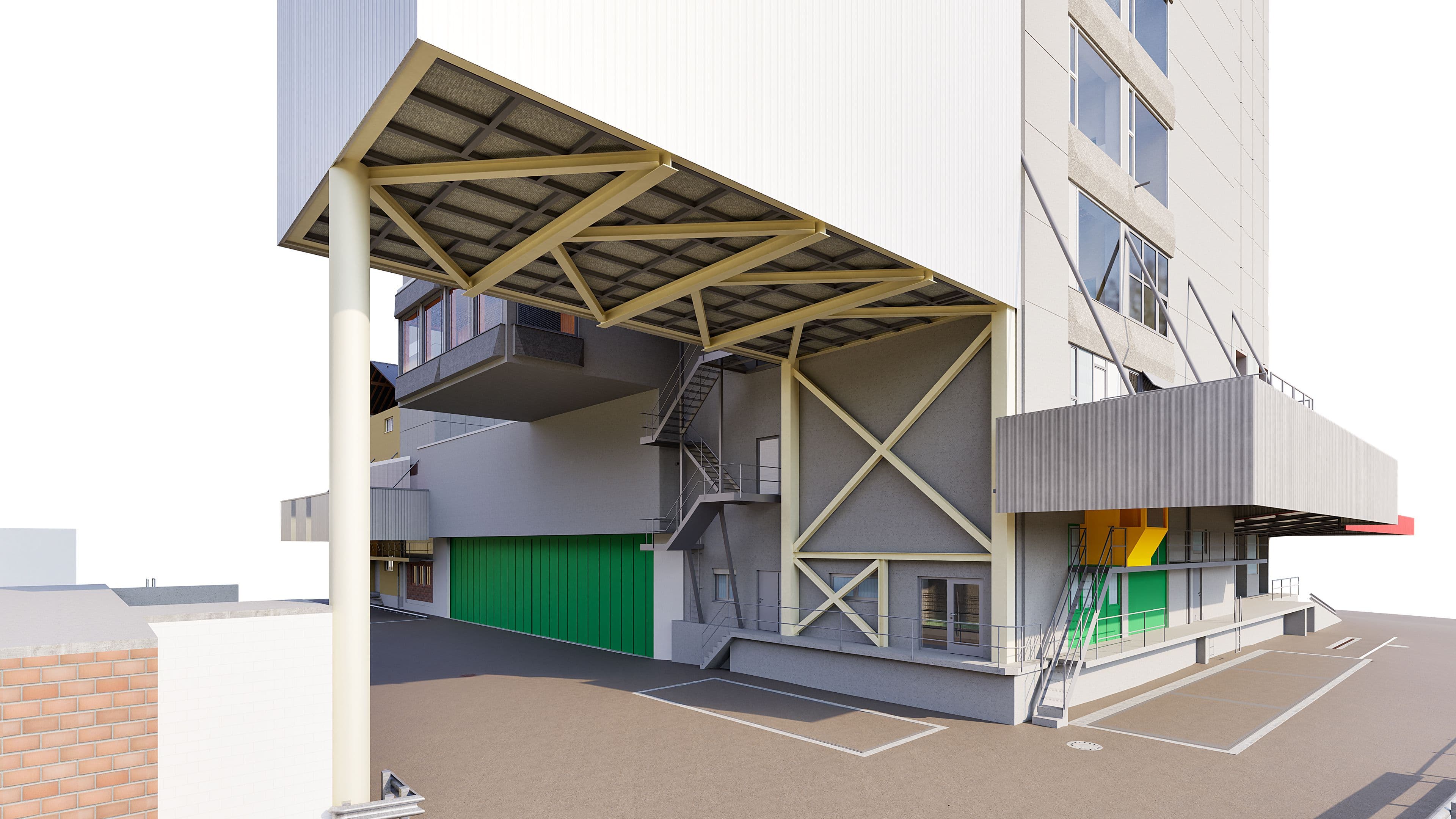 Laserscanning Industrieareal Sursee, Punktwolke