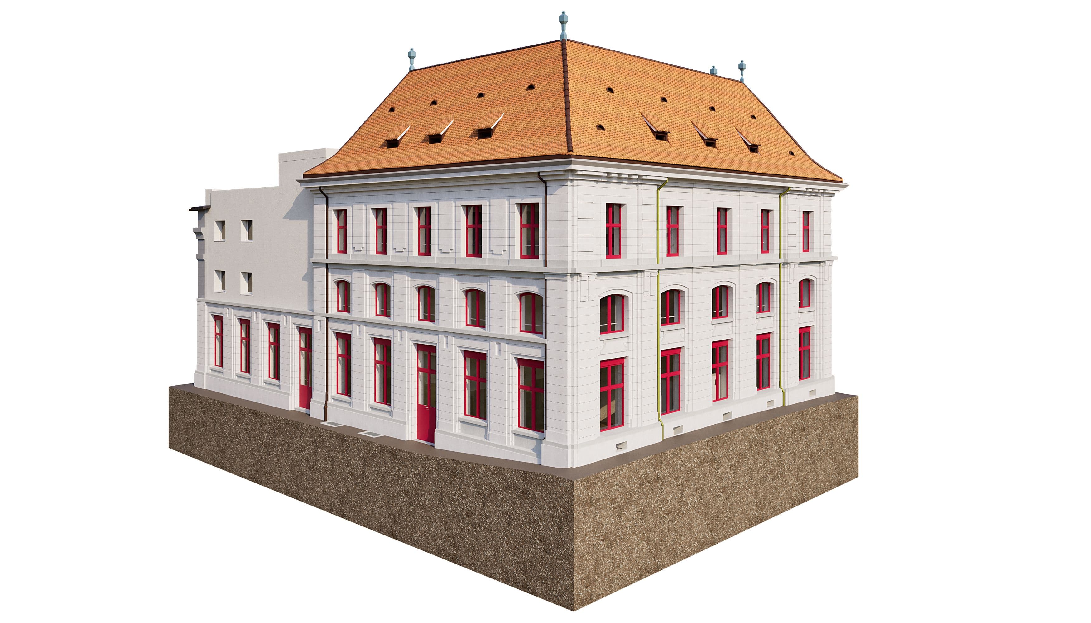 3D CAD Modell Gebäude Basel Bestandesmodell