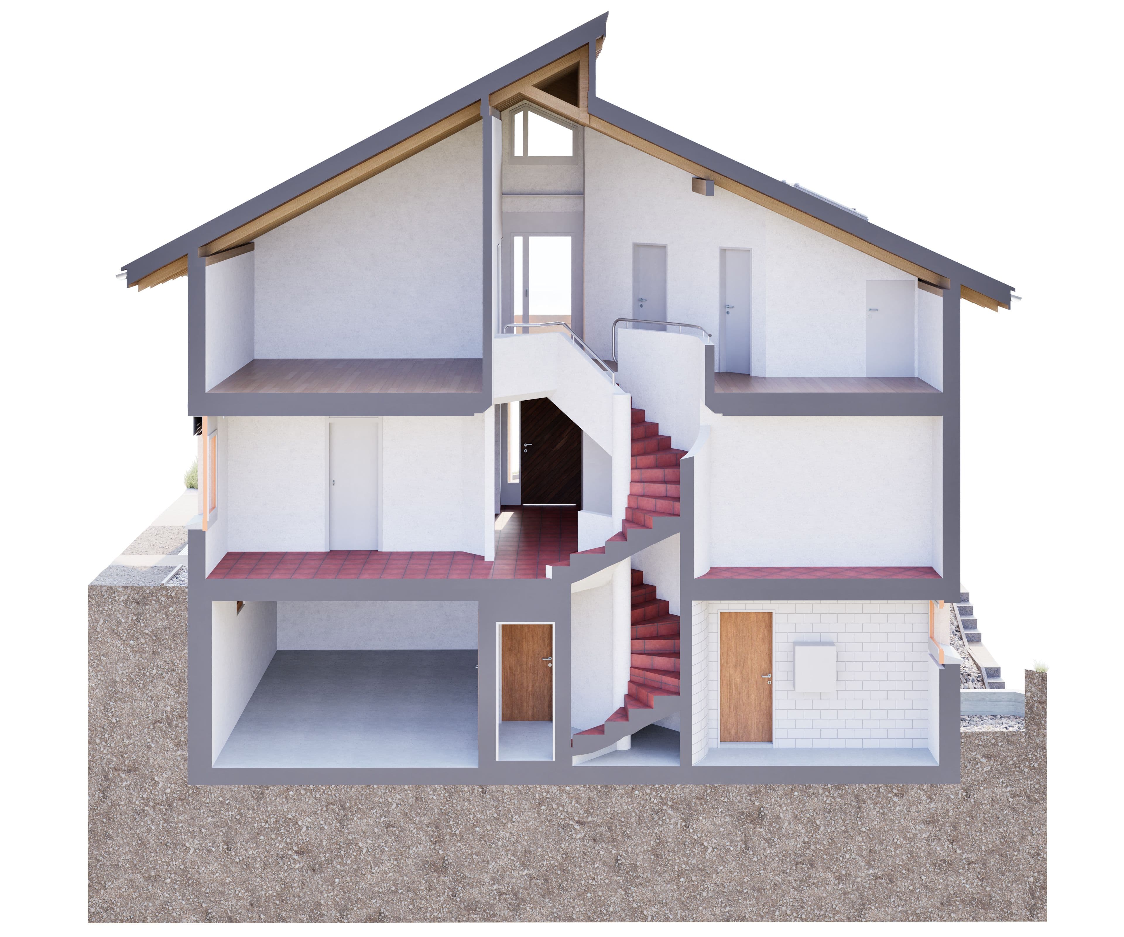 Digitales 3D Modell eines bestehenden Gebäudes für die Planung