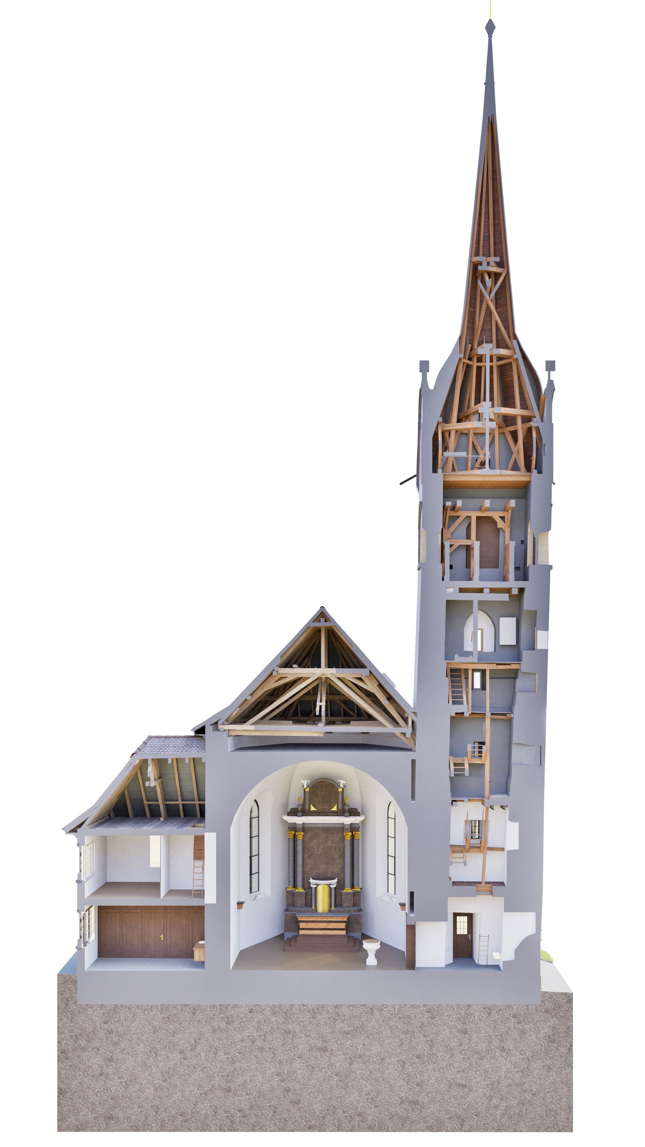 3D Laserscanner im Einsatz in einer Kirche