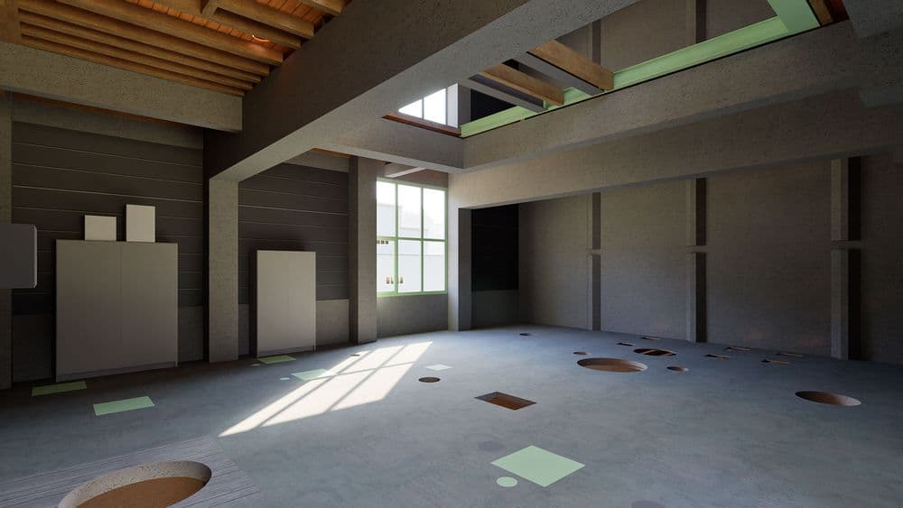 3D-Modell Lagergebäude fenaco Sursee