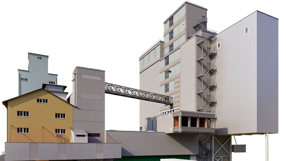 Industrievermessung 3D-Modell fenaco Sursee, Gesamtübersicht