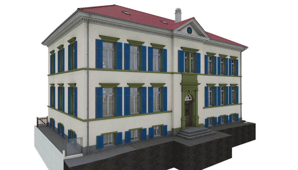 3D-Gebäudevermessung Schulanlage