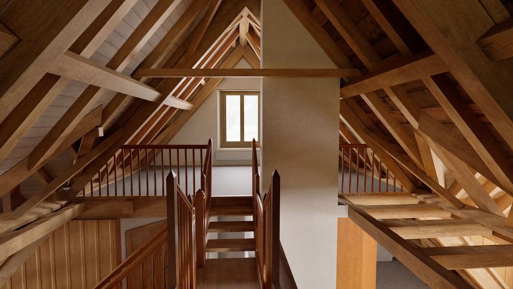 Punktwolke eines Gebäudes als Basis für ein exaktes 3D Modell zur Planung von Umbau und Nachverdichtung