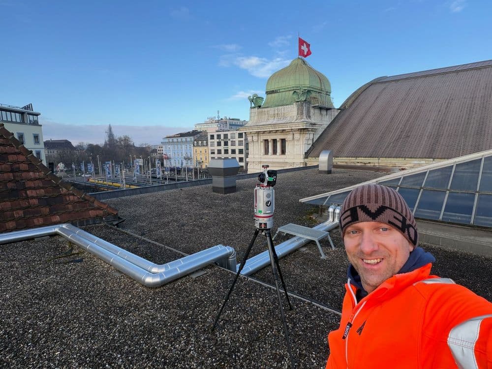 Punktwolke Gebäude Basel präzise Bestandesaufnahme